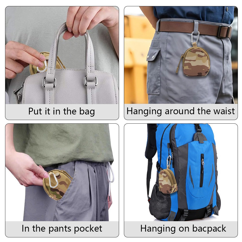 MOLLE Pouch, Round EDC Pouch - Tactical Zipper Bag - Durable 600D Unisex Design for Outdoor Adventures