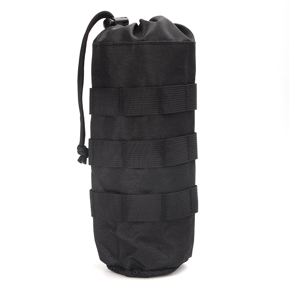 Waterproof MOLLE Water Bottle Sleeve | Tactical Collapsible Carrier Bag with Dismountable Strap