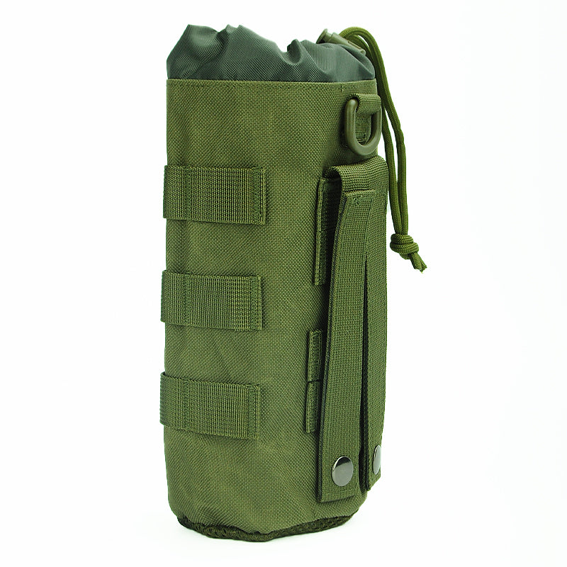 Waterproof MOLLE Water Bottle Sleeve | Tactical Collapsible Carrier Bag with Dismountable Strap