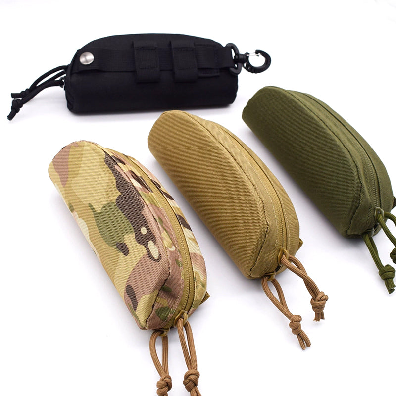 Fashion Nylon Glasses Case with Zipper – Portable 10x10cm Eyewear Holder for Travel