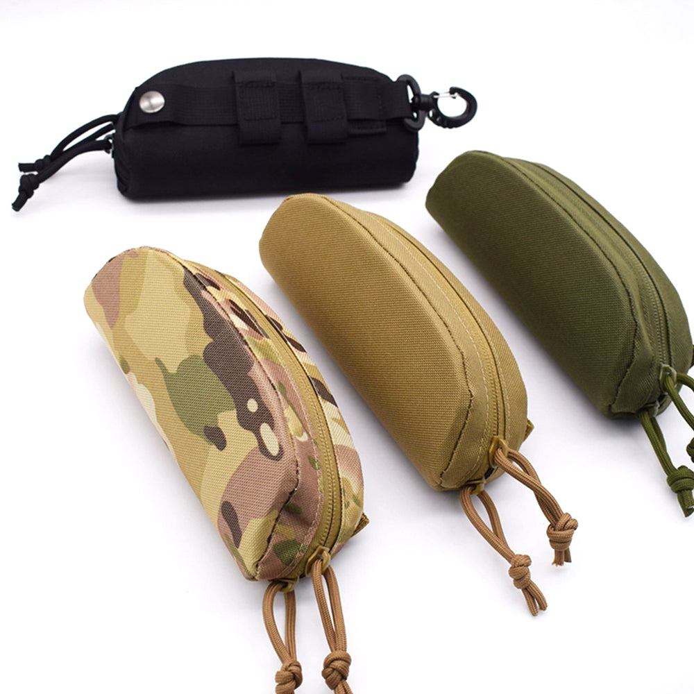Fashion Nylon Glasses Case with Zipper – Portable 10x10cm Eyewear Holder for Travel