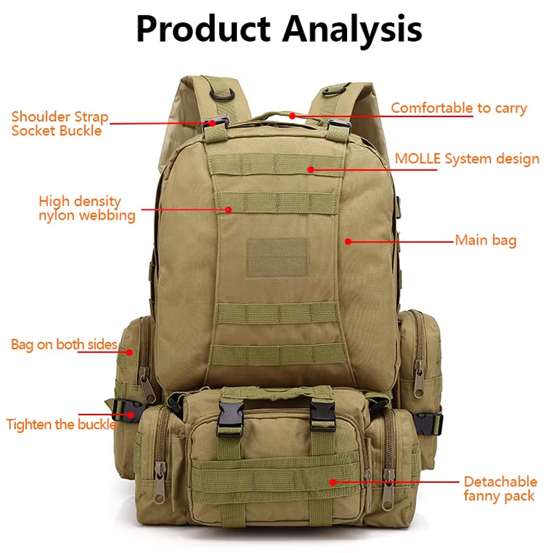 Ultimate Impermeable Tactical Backpack - Built for Extreme Outdoor Adventures