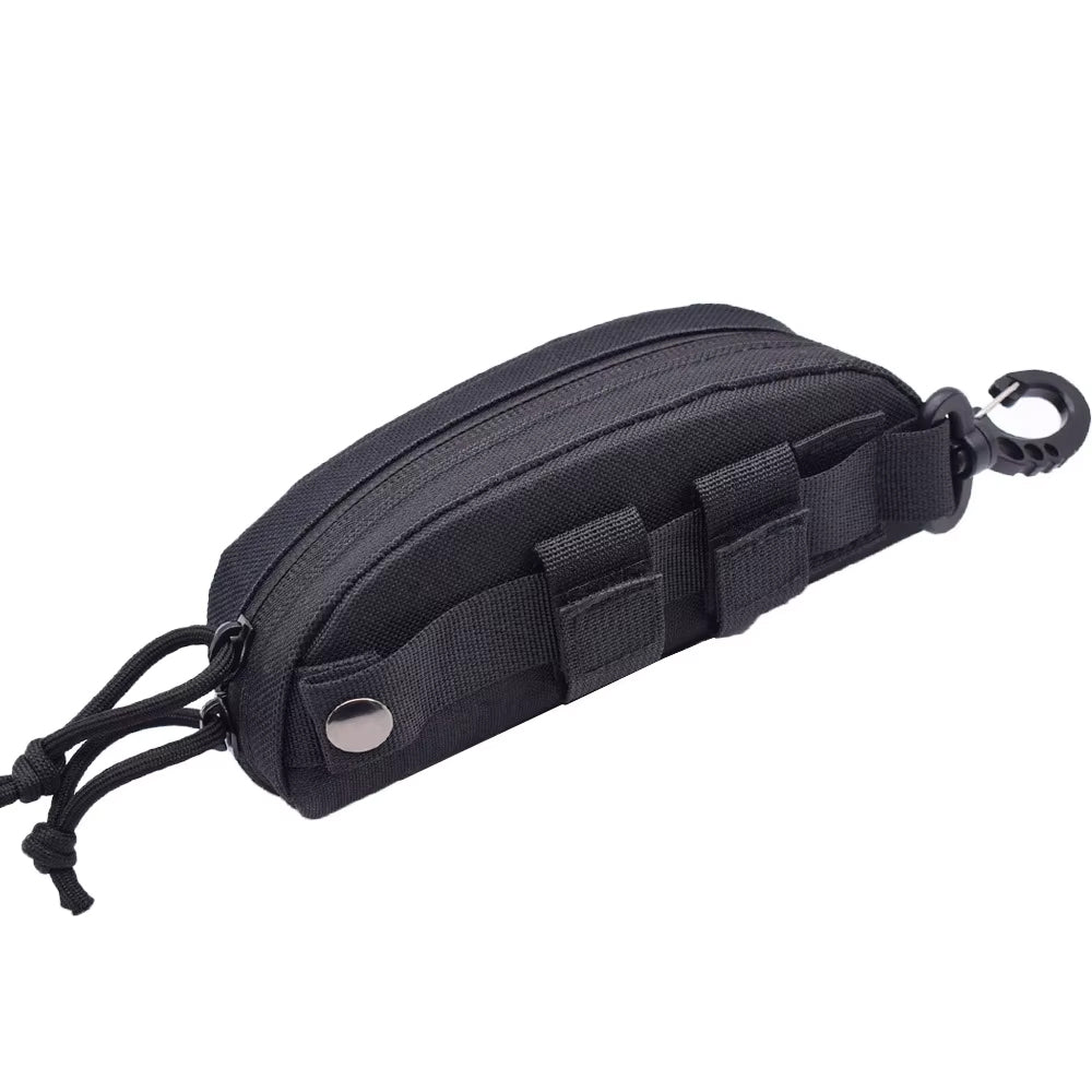 Fashion Nylon Glasses Case with Zipper – Portable 10x10cm Eyewear Holder for Travel