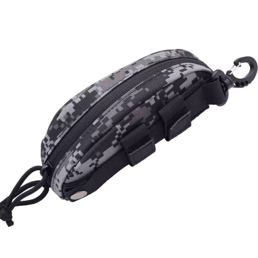 Fashion Nylon Glasses Case with Zipper – Portable 10x10cm Eyewear Holder for Travel