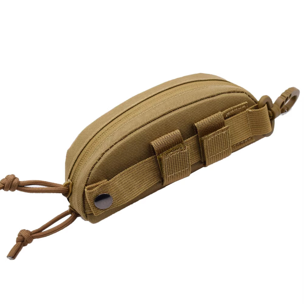 Fashion Nylon Glasses Case with Zipper – Portable 10x10cm Eyewear Holder for Travel