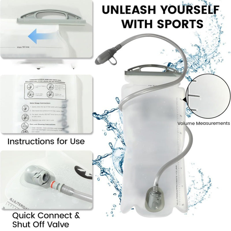 Personalized 1L Hydration Pack with Leak-Proof Valve - Unisex Sports Water Bladder for Adults