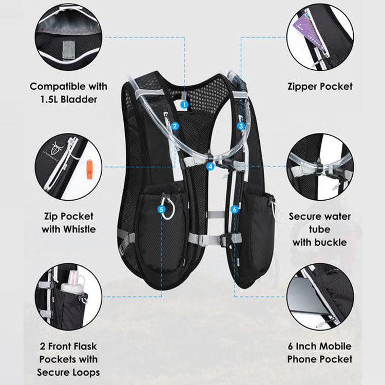 Adjustable Running Backpack-Hydration Vest