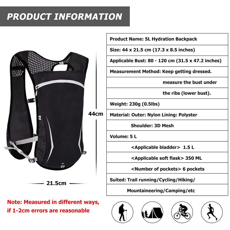 Adjustable Running Backpack-Hydration Vest